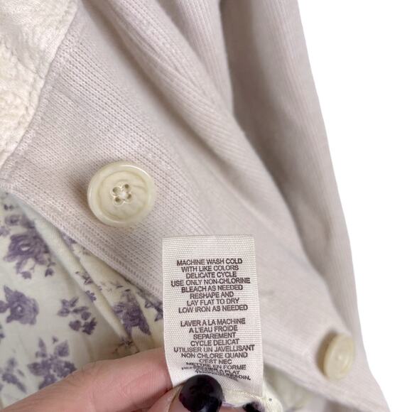 Free People Vintage Y2K Jacket Cropped Shacket Coat Cottage Granny Boho Small 4 - Picture 10 of 12